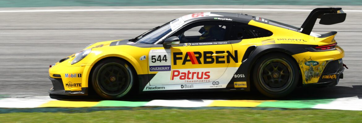 Piloto Farben Marçal Muller é segundo na preliminar da F1 e terceiro no campeonato da Carrera Cup