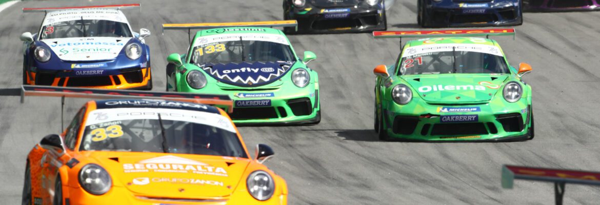 Gustavo Zanon escala oito posições e vai ao pódio da Porsche Cup Sprint Challenge Sport na preliminar da Fórmula 1