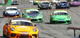 Gustavo Zanon escala oito posições e vai ao pódio da Porsche Cup Sprint Challenge Sport na preliminar da Fórmula 1