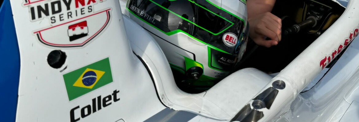 Caio Collet lidera sessão da tarde em Barber e fecha o dia com segundo melhor tempo geral nos testes da Indy NXT