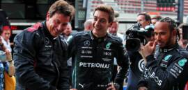 F1: Hamilton e Russell agradecem funcionários da fábrica da Mercedes