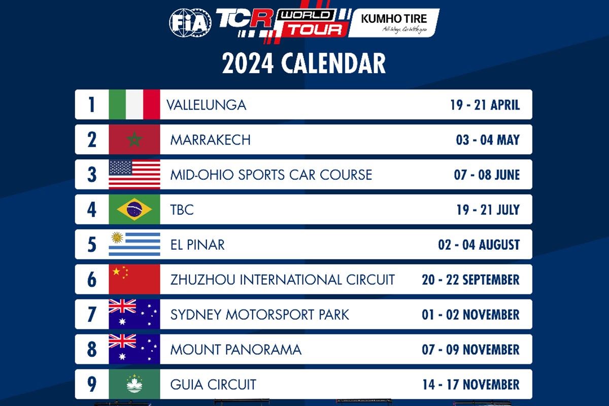 TCR World Tour recebe a homologação da FIA para 2024