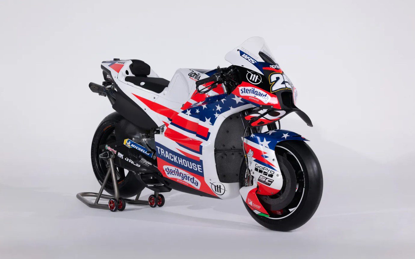 MotoGP: Norte-americana, Trackhouse Aprilia exibe pintura para temporada 2024 Lançamento Trackhouse 2024 - Miguel Oliveira Raul Fernandez