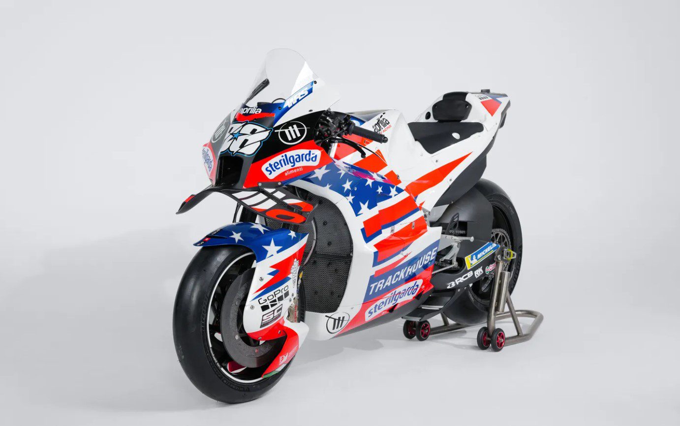 MotoGP: Norte-americana, Trackhouse Aprilia exibe pintura para temporada 2024 Lançamento Trackhouse 2024 - Miguel Oliveira Raul Fernandez