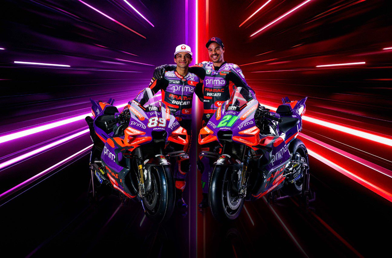 MotoGP: Pramac Ducati aproveita F1 no Bahrein e apresenta novas motos Lançamento Pramac 2024 - Jorge Martin Franco Morbidelli