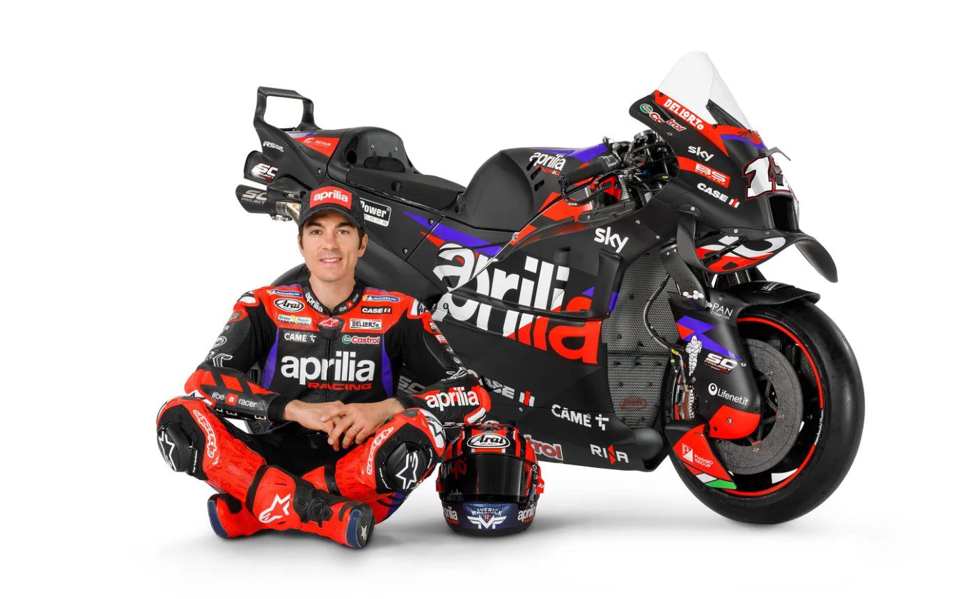 MotoGP: Aprilia revela nova moto com aerodinâmica radial para 2024 Lançamento Aprilia 2024 - Aleix Espargaró Maverick Vinales