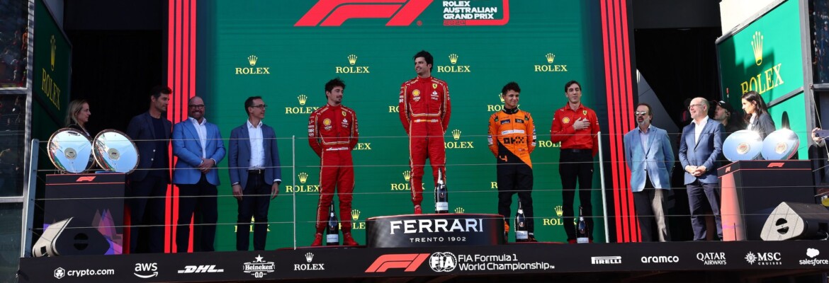 F1: As imagens da vitória de Sainz no GP da Austrália; veja as fotos