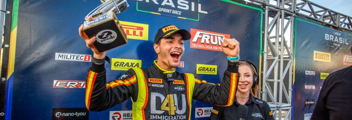 Léo Reis vence em Campo Grande após largar em sétimo e lidera Nascar Brasil