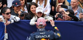 F1: Kelly Piquet publica vídeo de Verstappen nadando com enteada Penélope