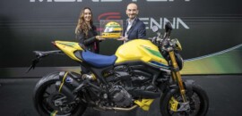 Bianca Senna, CEO da Senna Brands, e Claudio Domenicali, CEO da Ducati