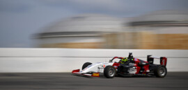 Nic Giaffone quebra recorde da USF2000 e conquista pódio em estreia em circuitos ovais em Indianápolis