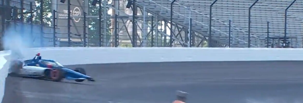 Linus Lundqvist sofre primeiro acidente dos treinos para as 500 Milhas de Indianápolis