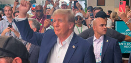 F1: Donald Trump faz aparição surpresa no GP de Miami de 2024