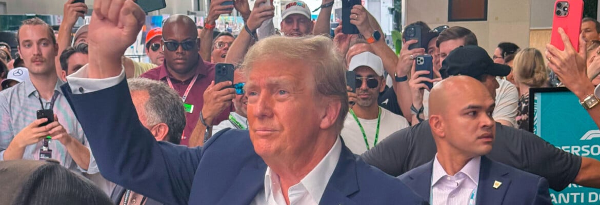 F1: Donald Trump faz aparição surpresa no GP de Miami de 2024