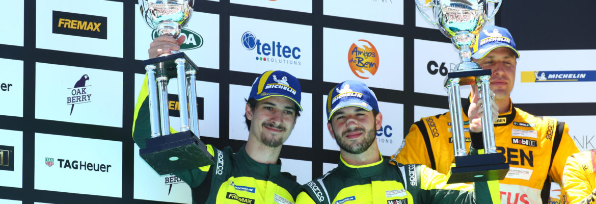 Dudu Barrichello vai ao pódio no Porsche Endurance em Portugal na estreia com primo Pipe Bartz