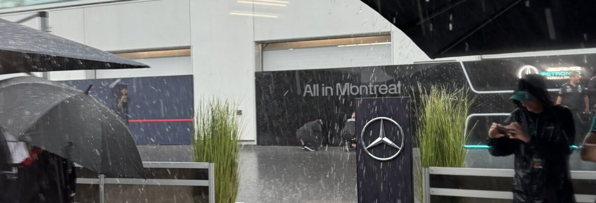 F1: Chove granizo menos de 1h antes do início do TL1 no Canadá