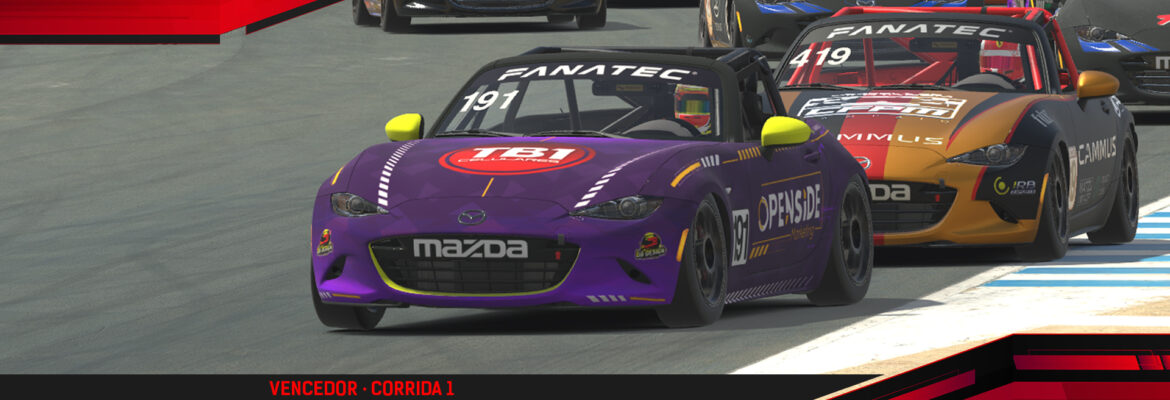 AMIKA MX5 Pro: Em Laguna Seca, Dudu Barrichello e Marcos Paiva vencem grandes corridas