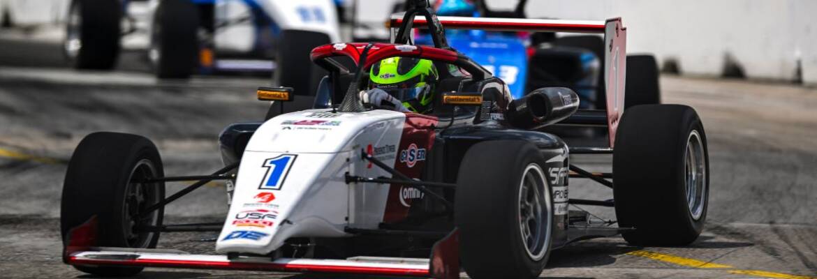 Nic Giaffone garante sétimo lugar em teste coletivo antes da etapa final da USF2000 em Portland