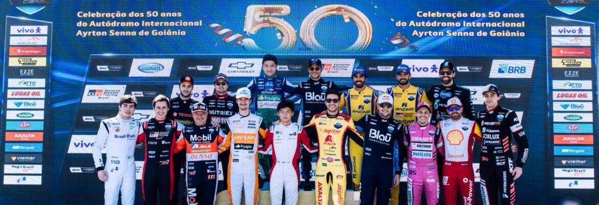 Stock Car promove foto com pilotos do grid que já venceram em Goiânia