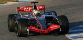 F1: McLaren de teste de estreia de Hamilton será leiloado no GP de Las Vegas