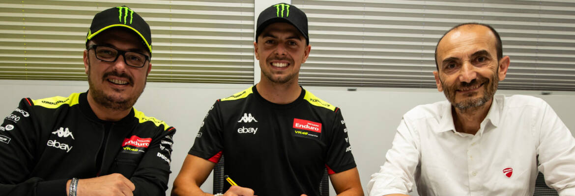MotoGP: Di Giannantonio assina para 2025 e 2026 na VR46 com Ducati de fábrica