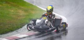 Miguel Costa é destaque na final do Mundial de Kart ao ganhar 18 posições na chuva