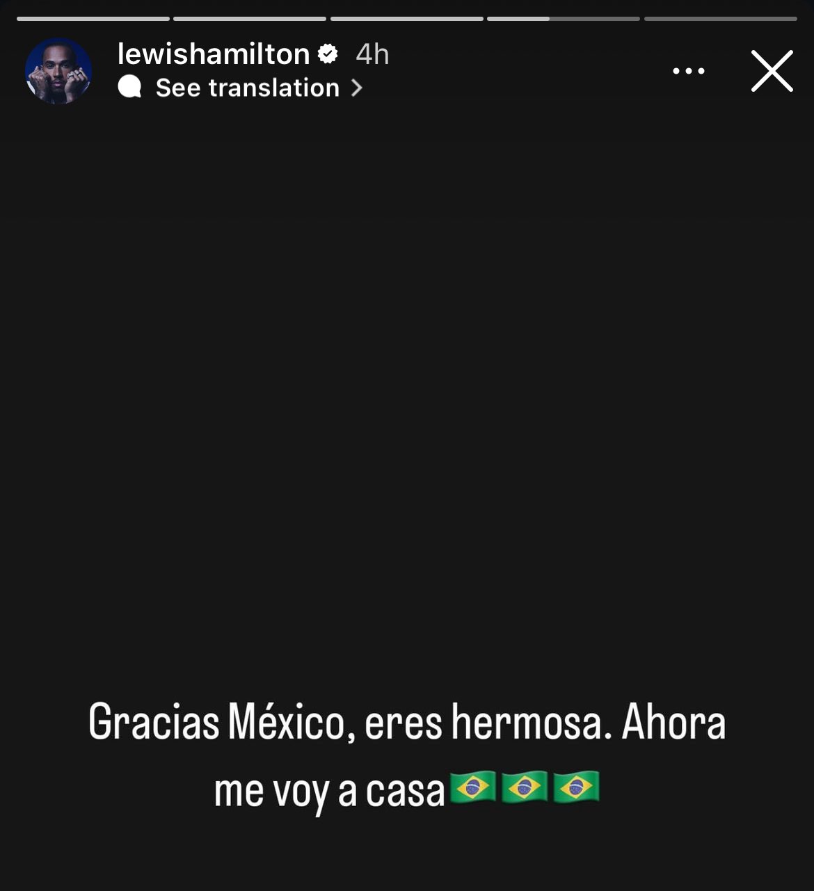 F1: Hamilton manda mensagem para Brasil: "Voltando para casa"