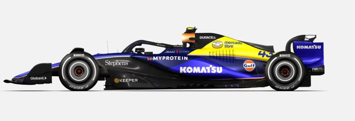 F1: Williams revela novo visual com amarelo do patrocinador para o GP do México