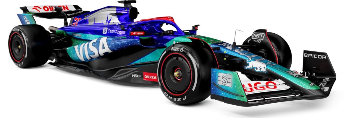 F1: RB apresenta pintura com glitter inspirado em Vegas para o GP deste fim de semana