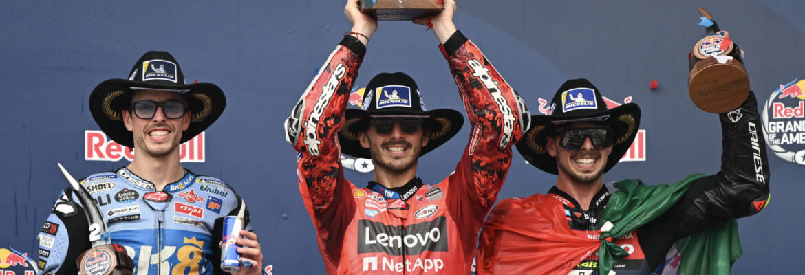 MotoGP: Bagnaia reconhece superioridade de Márquez, mas celebra vitória nos EUA