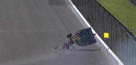 Indy: Simpson decola e Larson para no muro em treino para a Indy 500