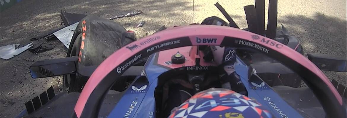 F1: Colapinto acerta muro de pneus com força na classificação em Ímola