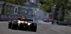 F1: Leclerc está fora do TL2 após batida e troca de chassi em Montreal