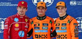 F1: FIA divulga o grid de largada oficial do GP da Áustria 2025