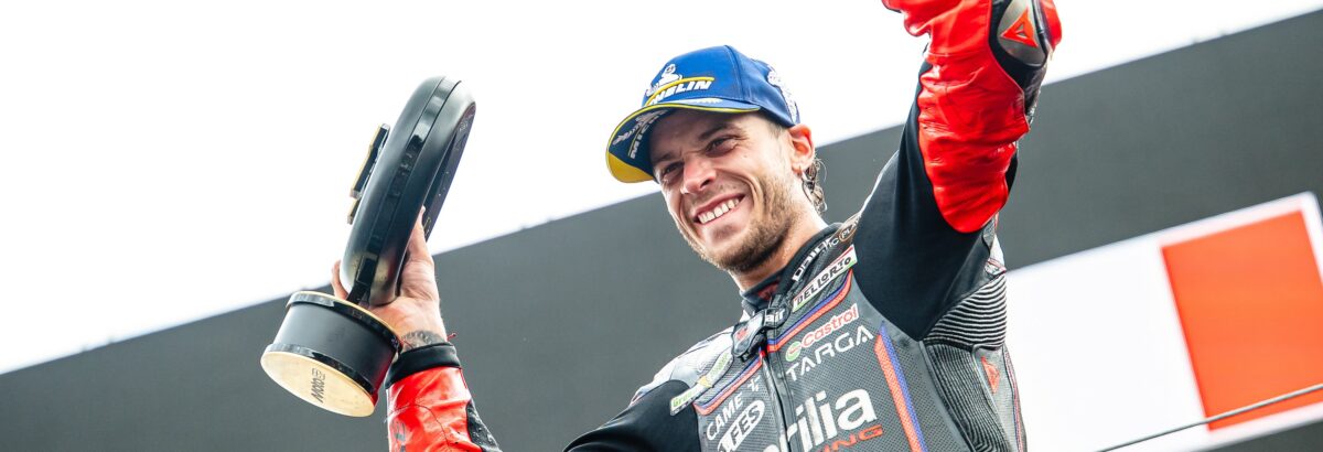 MotoGP: Bezzecchi celebra retorno ao pódio com Aprilia na Holanda