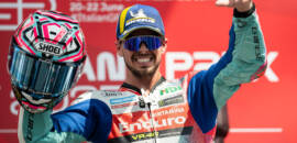 MotoGP: Di Giannantonio celebra pódio em casa: “o mais especial da minha vida”