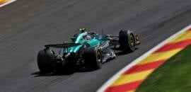 F1: Aston Martin lamenta falta de ritmo na classificação do GP da Bélgica