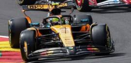 F1: Norris admite erros e dificuldades em Spa
