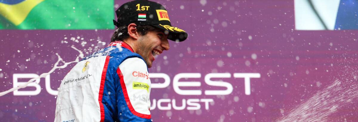 Rafael Câmara celebra título da Fórmula 3 após vitória na Hungria