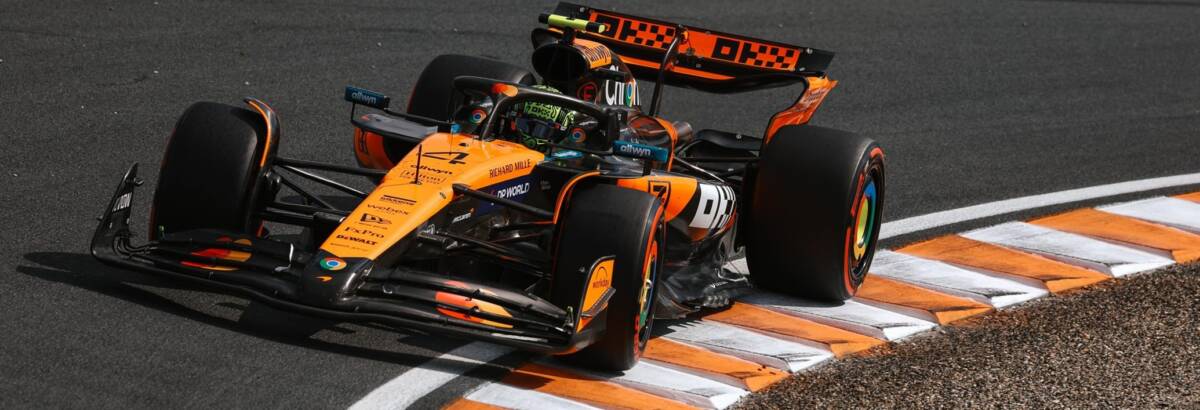 F1: Norris puxa dobradinha da McLaren no TL1 do GP da Holanda