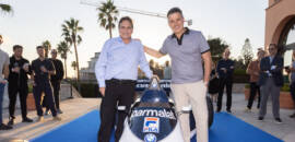 Nelson Piquet volta a acelerar o Brabham BT52 antes do GP de Cascais