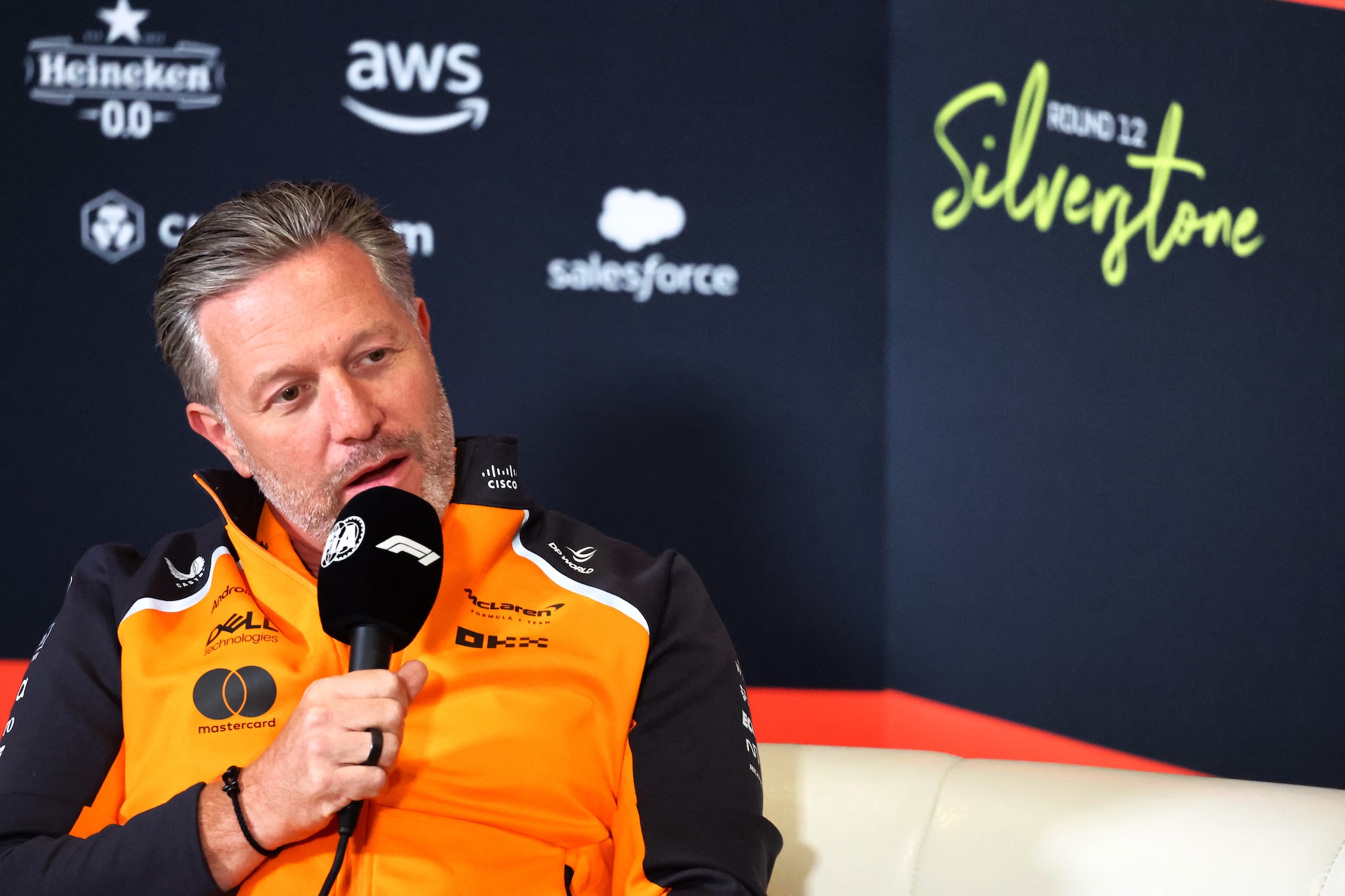 F1: CEO da McLaren critica agressividade de Verstappen na pista Zak Brown (USA) McLaren Executive Director in the FIA Press Conference.