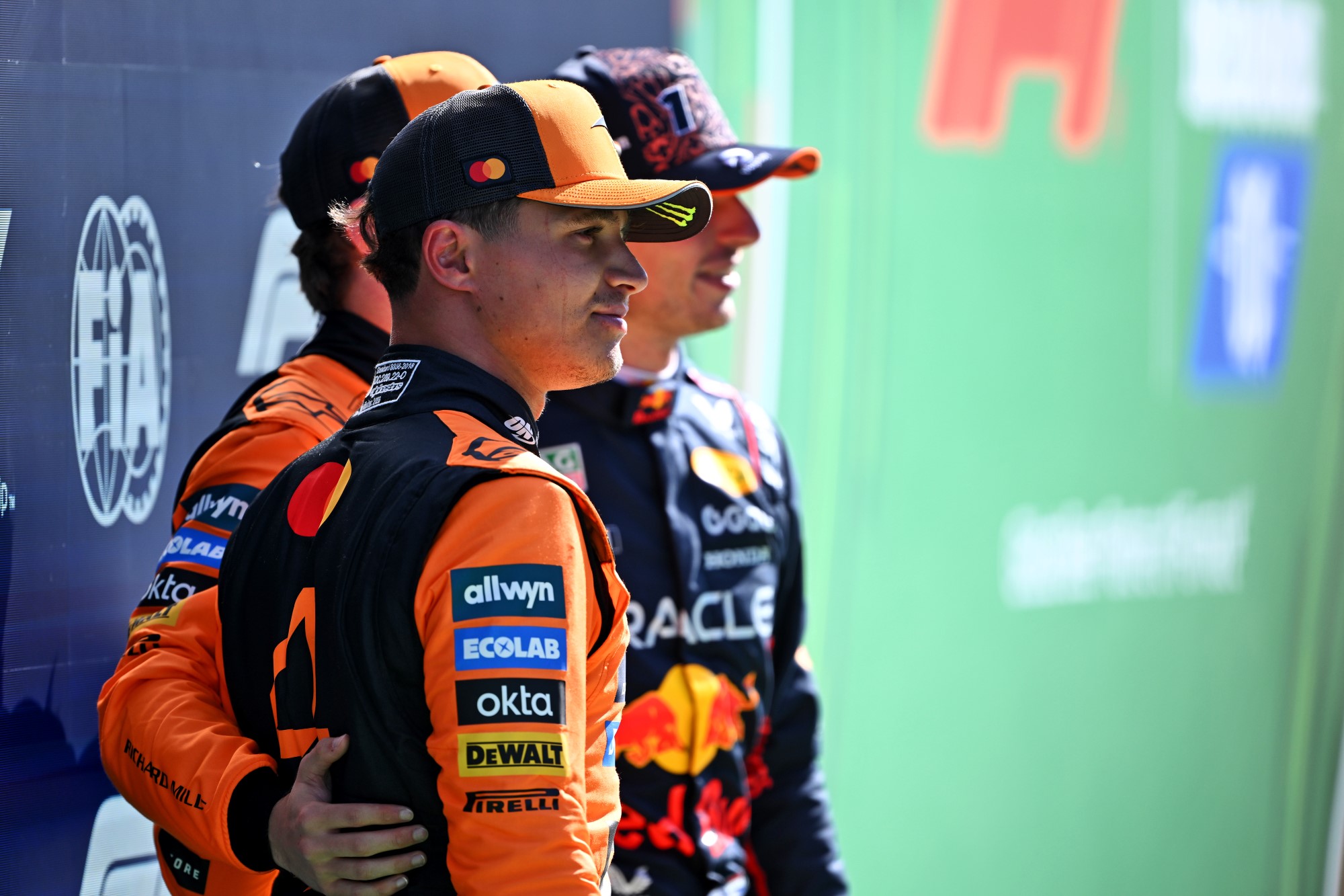 Second place Lando Norris (GBR) McLaren in qualifying parc ferme.