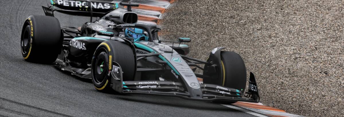 F1: Russell questiona decisão dos comissários após toque com Leclerc