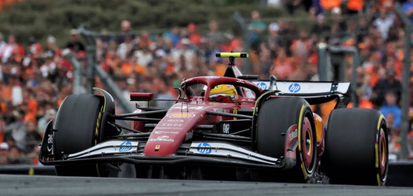 F1: Ferrari vai investigar acidente de Hamilton no GP da Holanda, afirma Vasseur Lewis Hamilton (GBR) Ferrari SF-25.