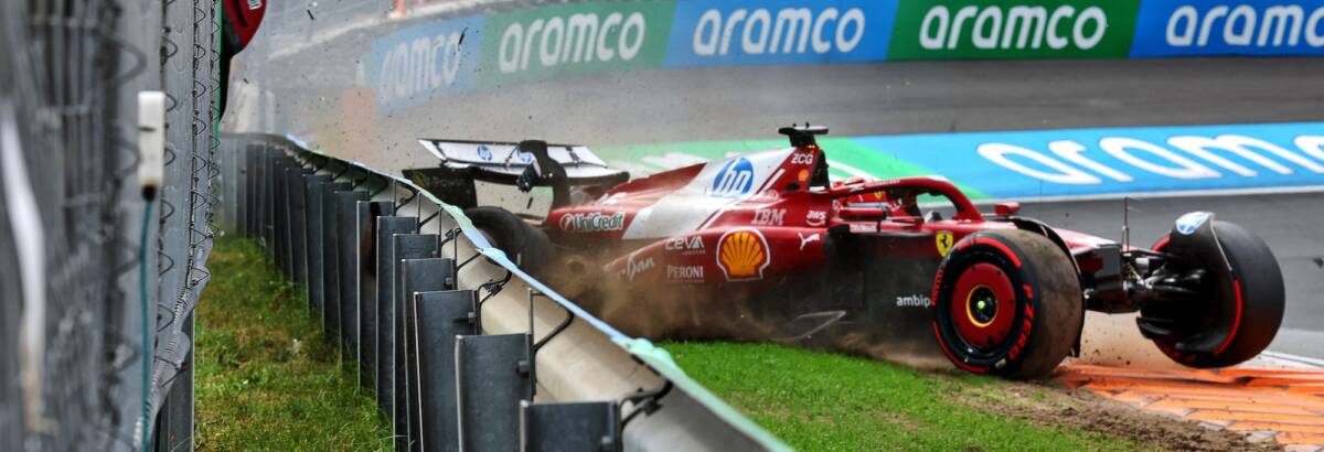 F1: Ferrari sofre com acidentes em Zandvoort e volta sem pontos para casa