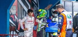 Felipe Massa e Daniel Serra disputam etapa da Copa São Paulo Bradesco de Kart ao lado dos filhos