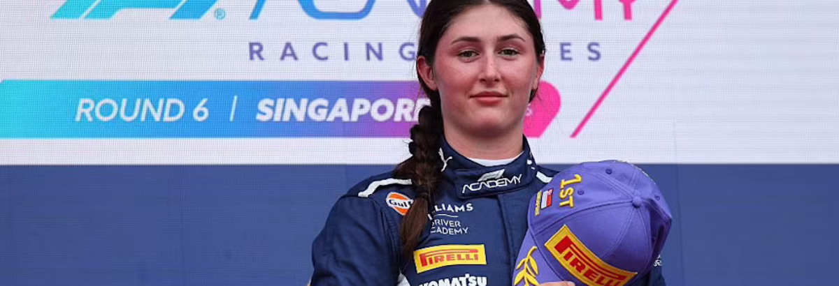 Block conquista primeira vitória na corrida 1 da F1 Academy em Singapura; Nobels é 4ª