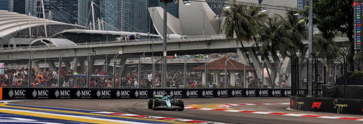 F1: Alonso lidera primeiro treino do GP de Singapura; Verstappen à frente dos McLaren