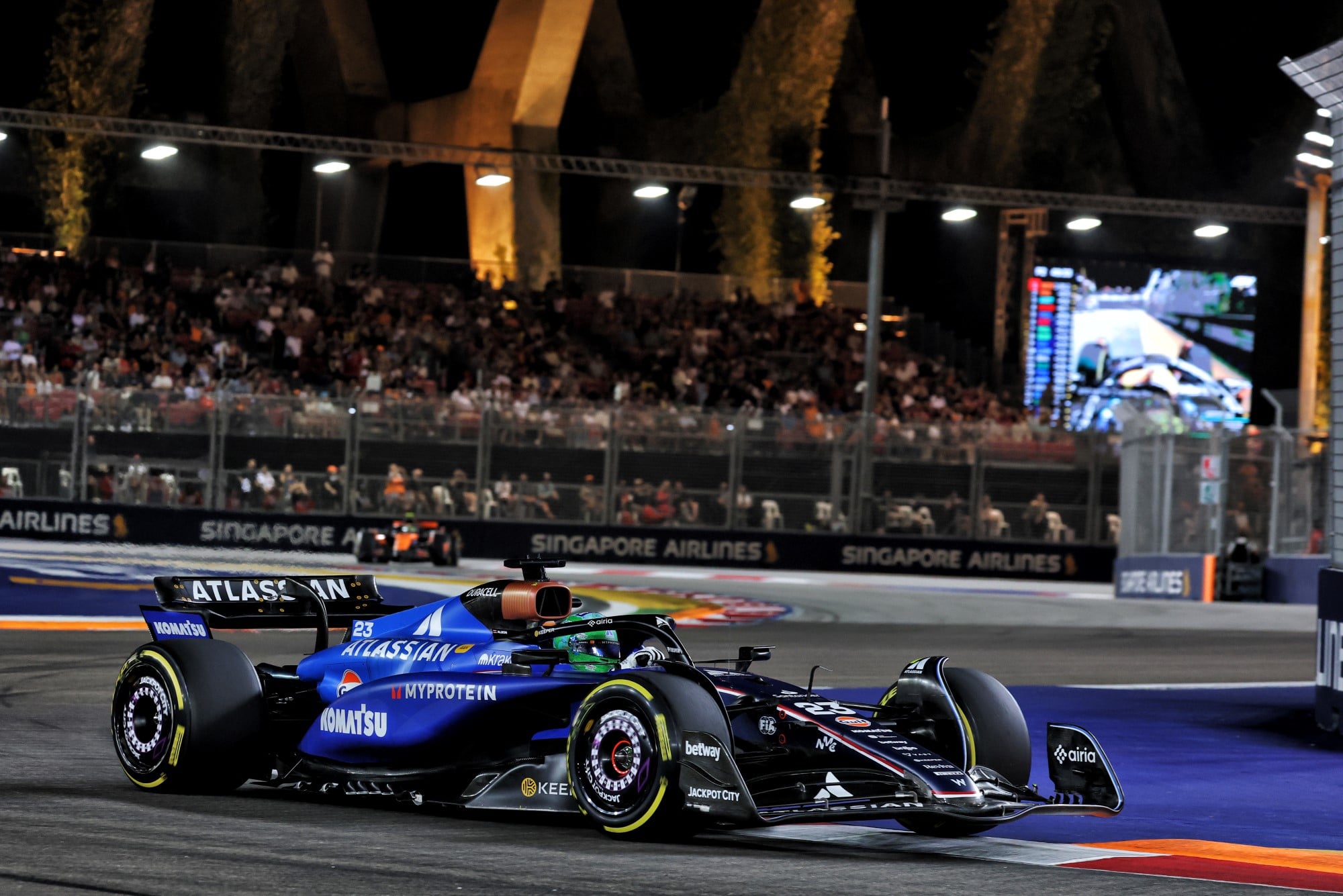 F1: Williams é desclassificada após irregularidade no sistema DRS em Singapura Alexander Albon (THA) Atlassian Williams Racing FW47.